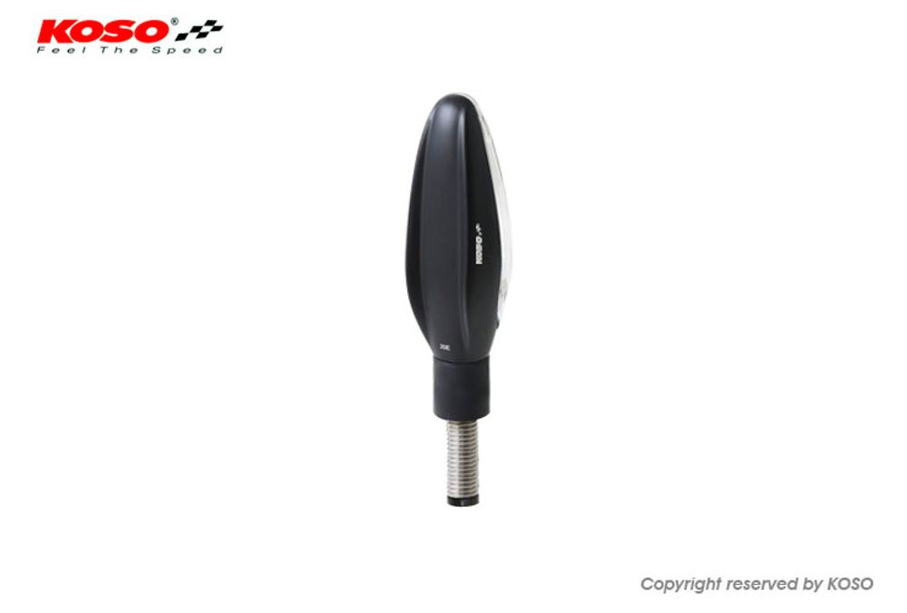 KOSO LED Blinker Sonic mit Frontlicht, schwarz matt E-geprüft