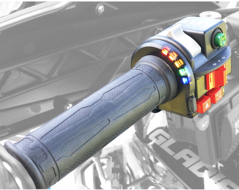 Heated grips 7/8 inch + 7/8 inch L=130mm with thumb heating K Type 5 heating levels