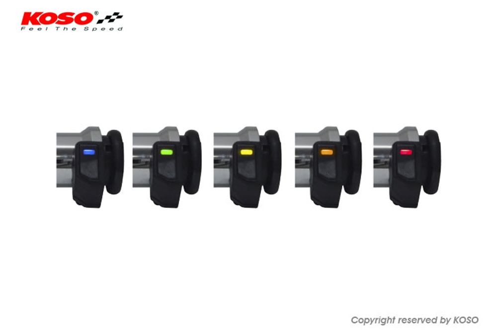 Titan heated grips 7/8 inch + 1 inch L=120mm with integrated switch - black