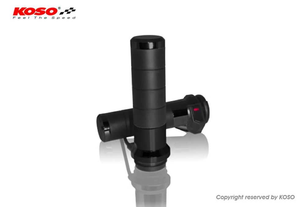 Titan-X heated grips with integrated switch suitable for Harley Davidson®, black