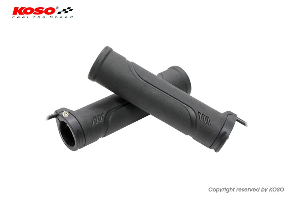 Bicycle clip-on heated grips with USB port