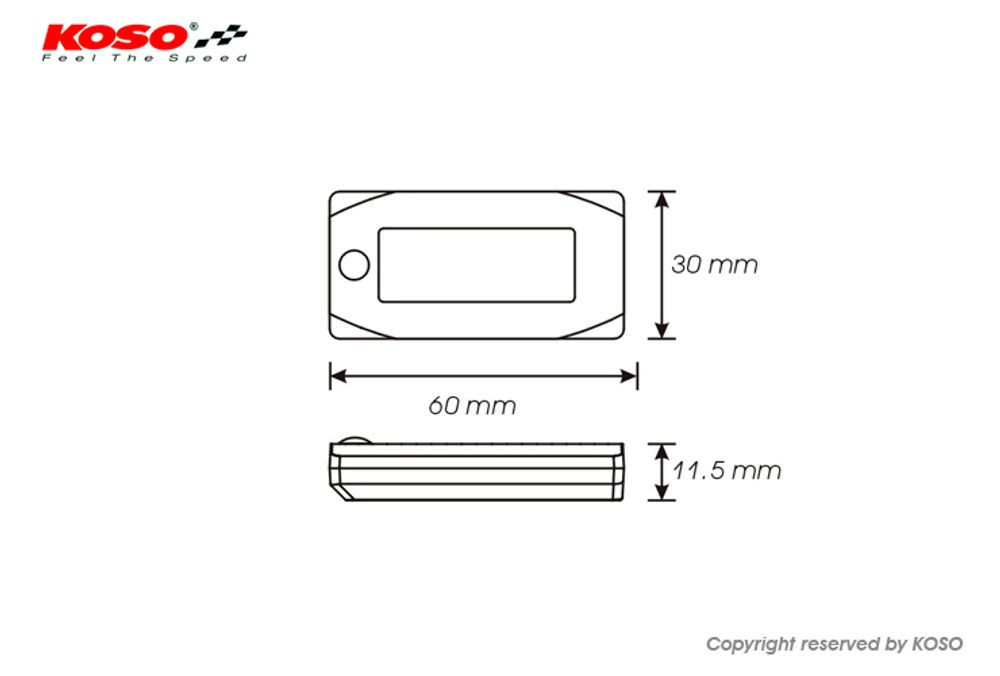 Mini 3 style meter with 2 temperature displays