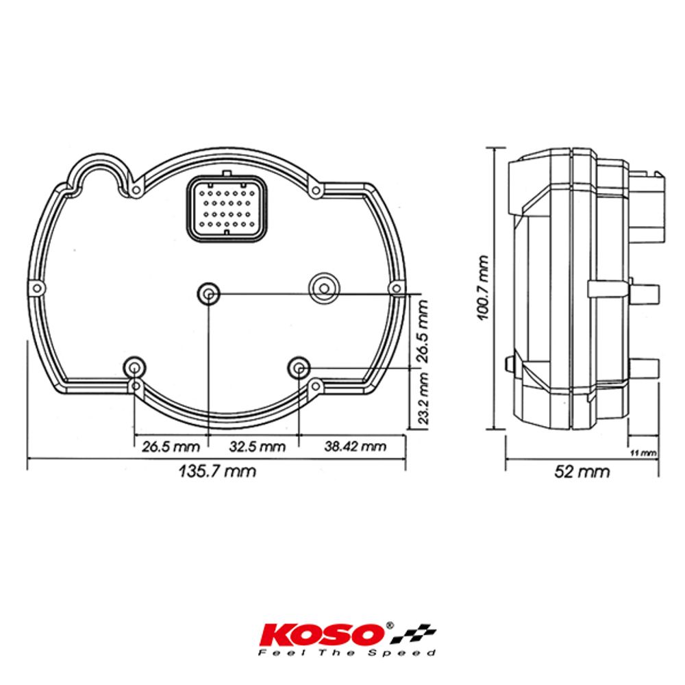 RX2N+ GP Style Speedometer RX2N ~20,000 RPM - neue Software mit ABE/KBA