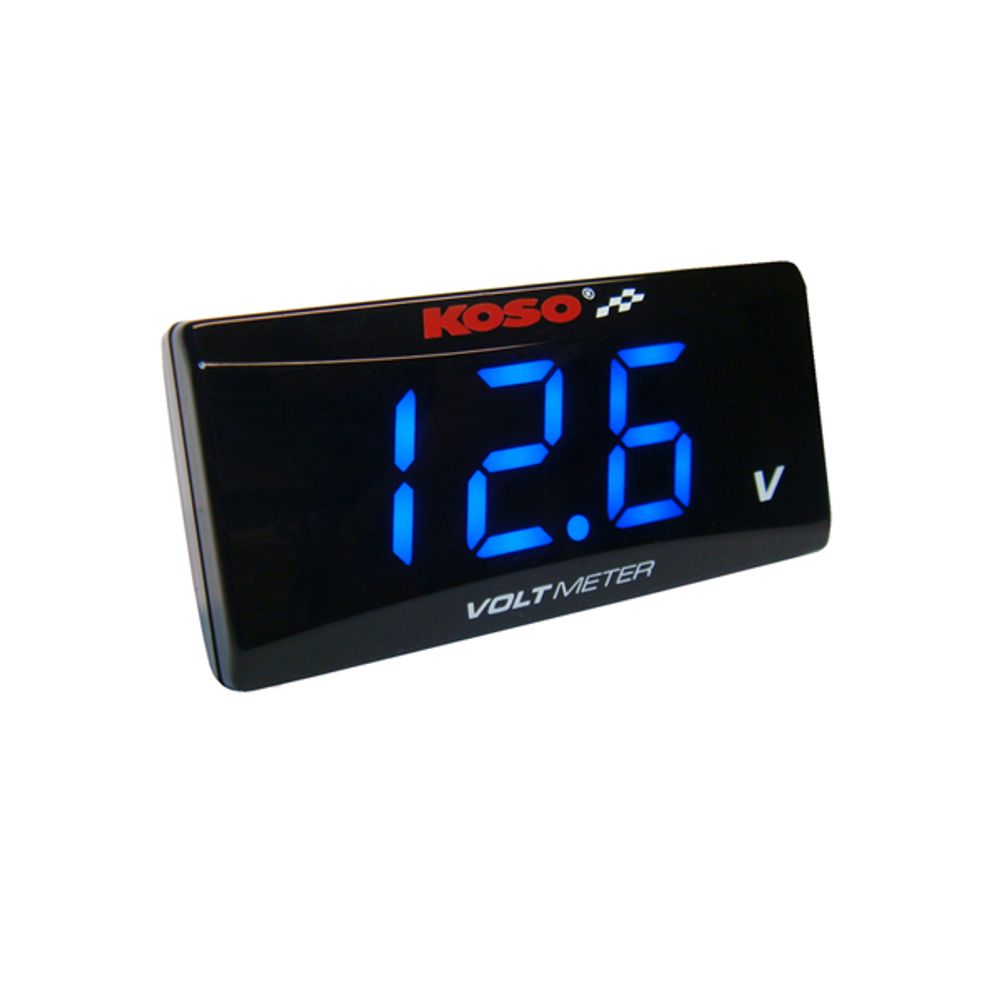 Volt Meter SUPER SLIM blau