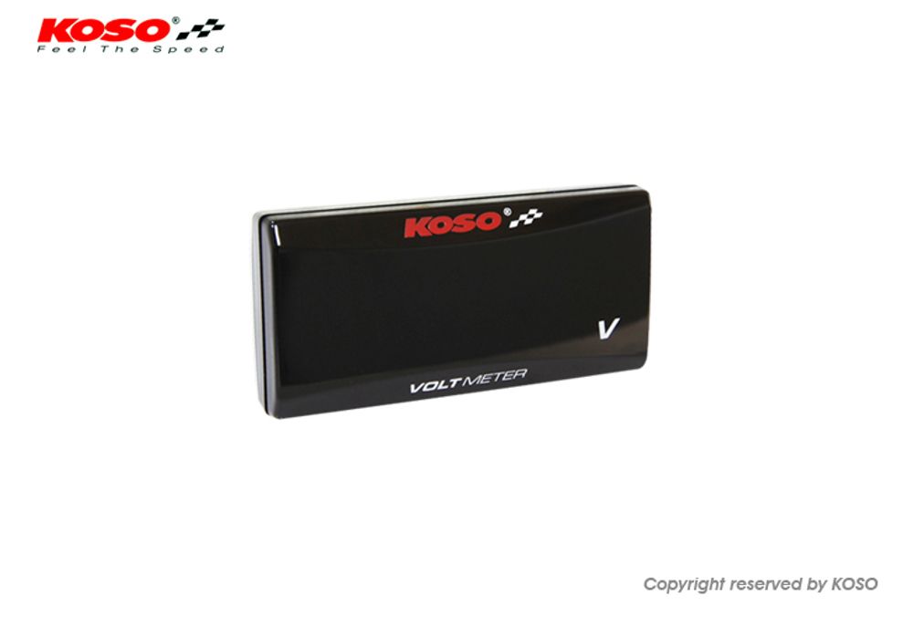 Volt Meter SUPER SLIM rot