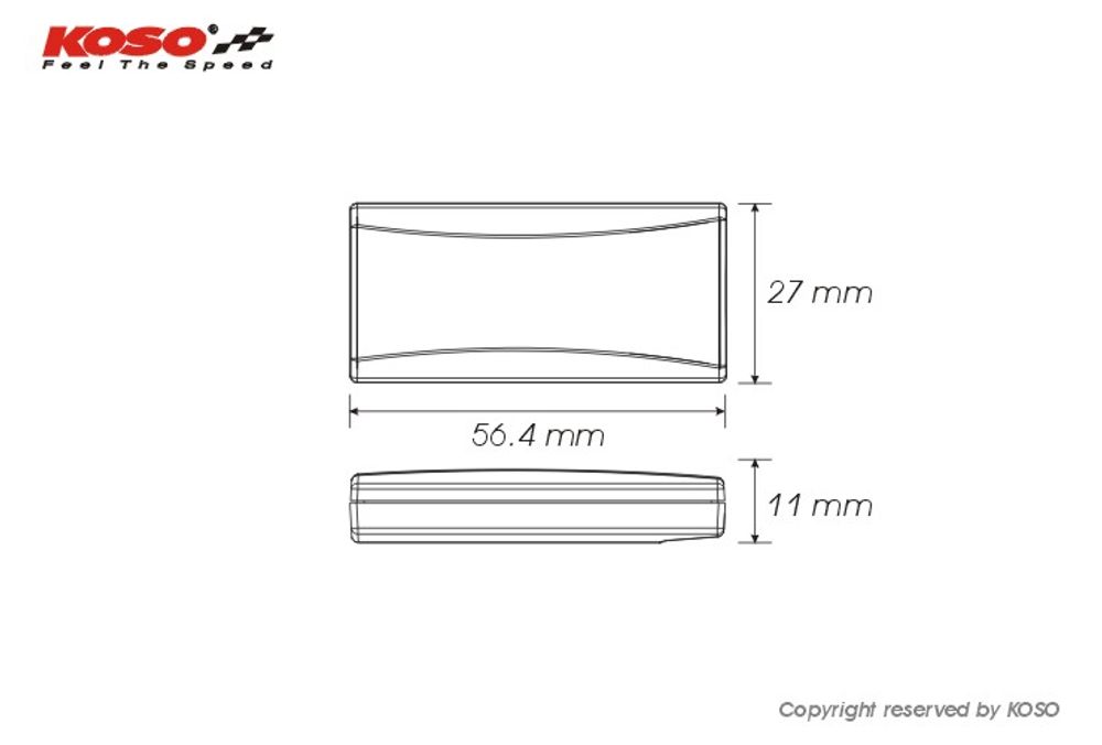 Volt Meter SUPER SLIM rot