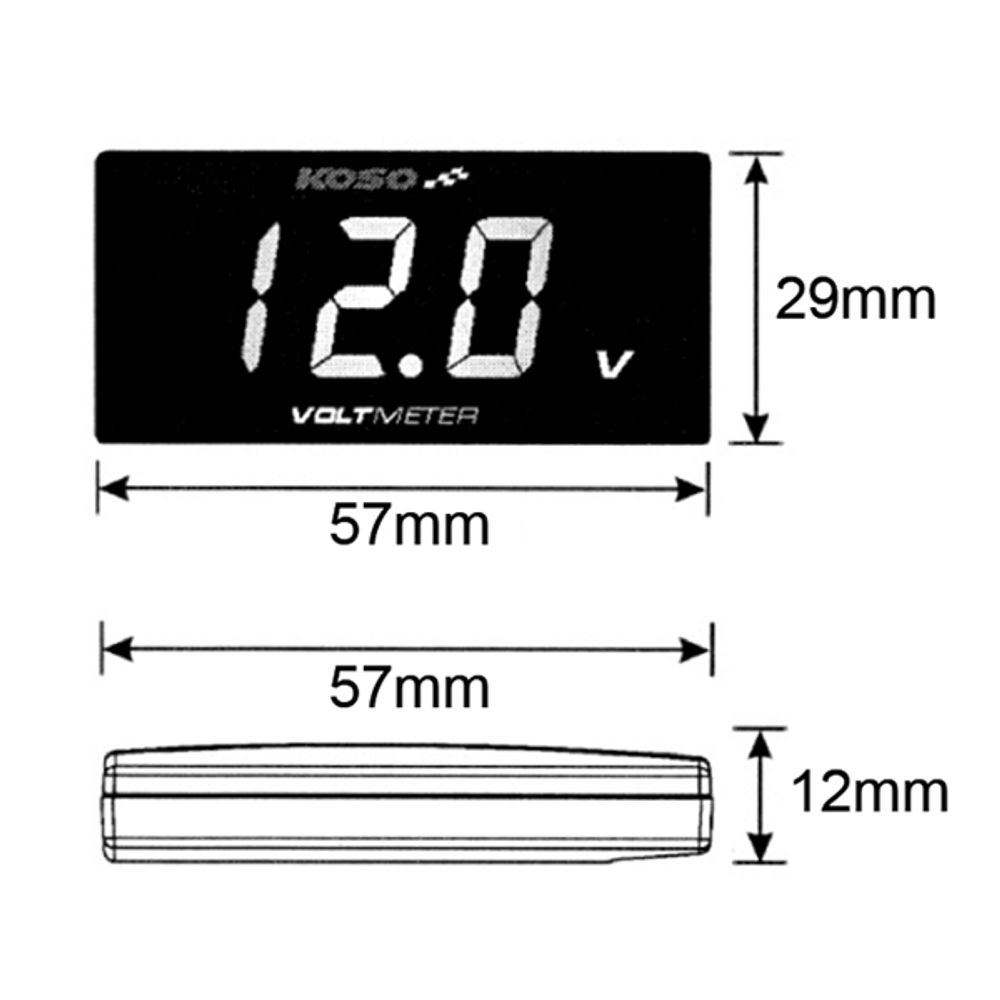 Volt Meter SUPER SLIM blau