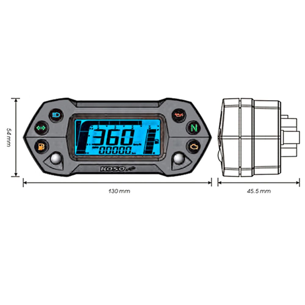 Anbauanleitung DB01R+ Tachometer mit Drehzahlmesser, mit ABE