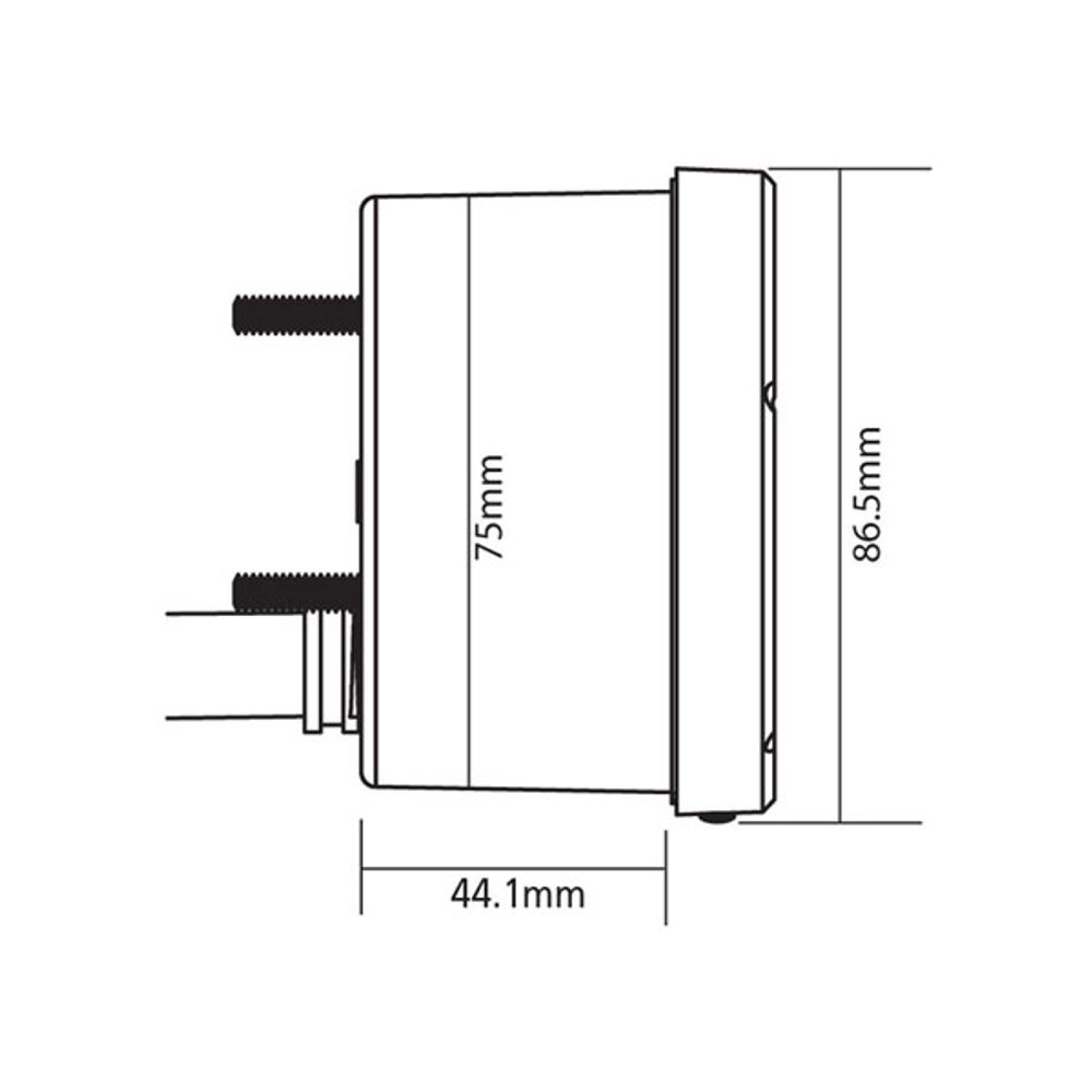 Instructions D75 tachometer with black dial and black surface 8000 rpm