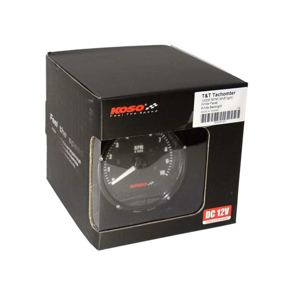 Instructions D75 tachometer with black dial and black surface 10000 rpm (with p