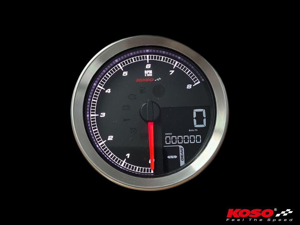 KOSO HD-01-04 für XL-883 & XL-1200 2004 - 2013 // Dyna 2004-2011 silberner Rand