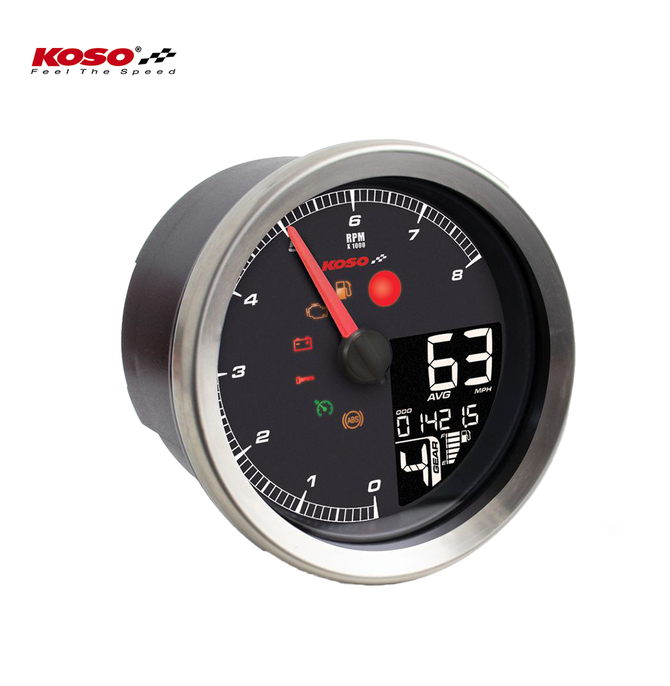 KOSO HD-01-04 für XL-883 & XL-1200 2004 - 2013 // Dyna 2004-2011 silberner Rand