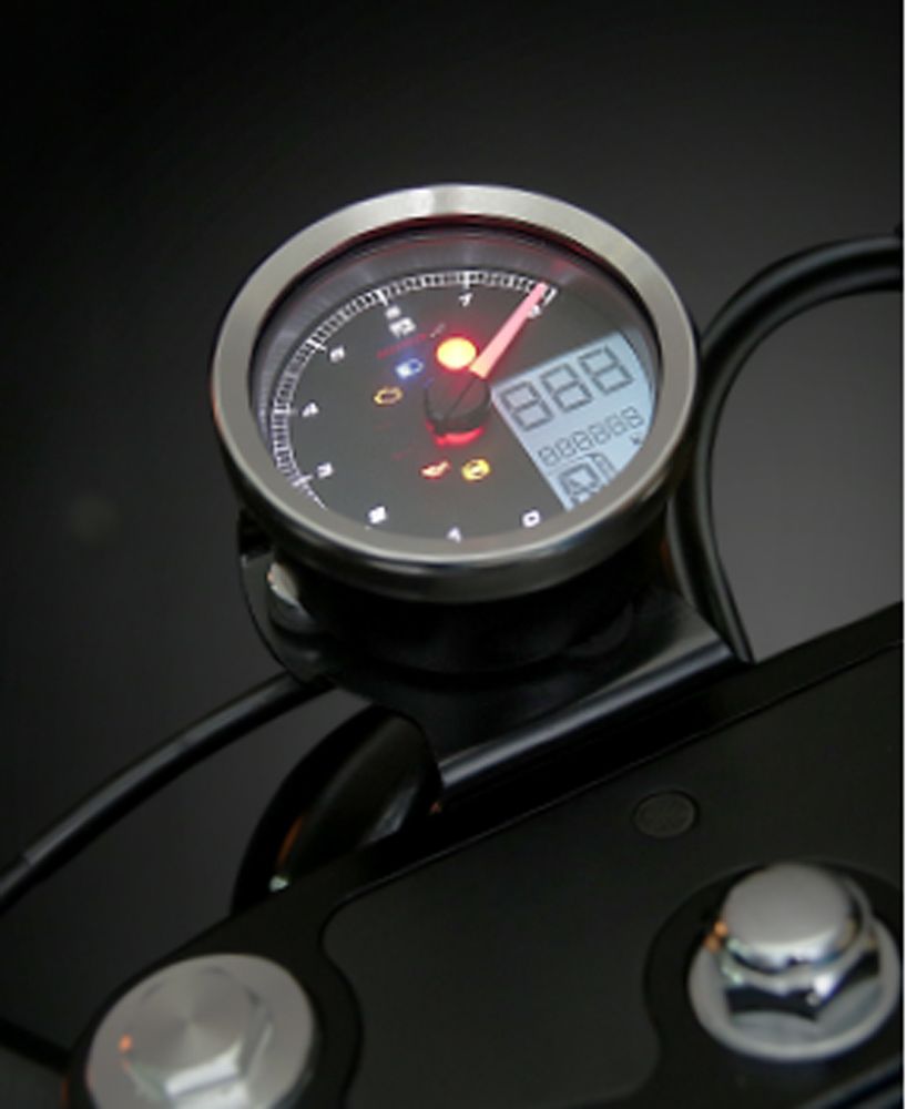KOSO Drehzahlmesser / Tachometer passend fuer Yamaha XV950/Bolt / Yamaha SCR950 mit Chrom Ring, Plug