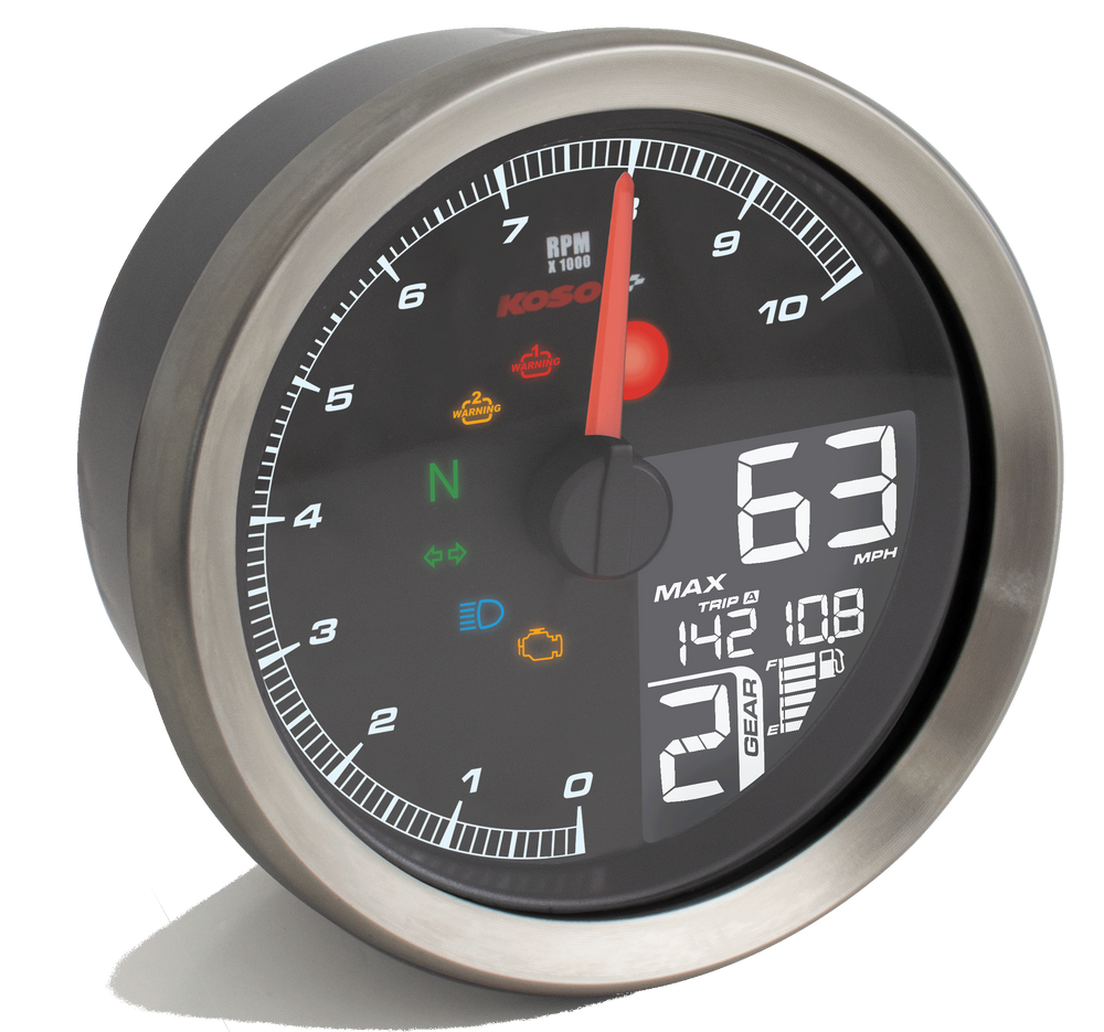 Anleitung KOSO TNT-04 Drehzahlmesser /Tachometer passend mit Chrome Ring mit ABE/KBA