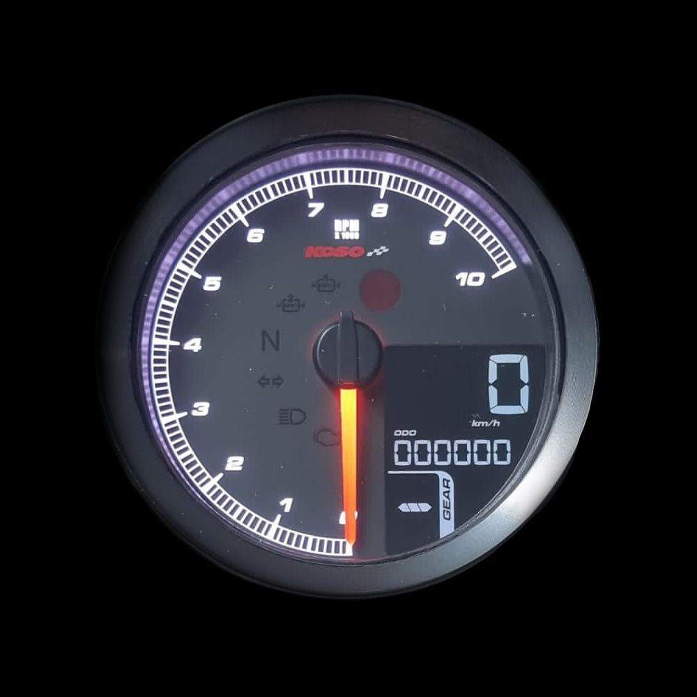 Anleitung KOSO TNT-04 Drehzahlmesser /Tachometer mit schwarzem Ring mit ABE/KBA