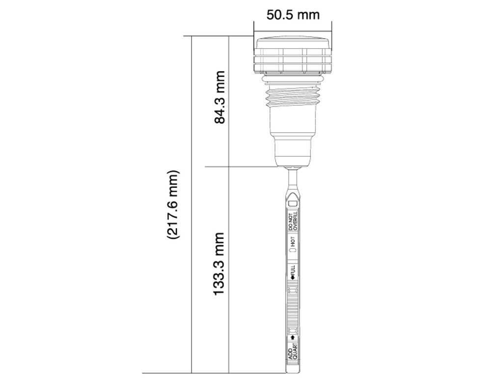 Koso Harley Davidson Ölmessstab Schwarzes Gehäuse / positive LCD für 2007-2016 Touring Modelle