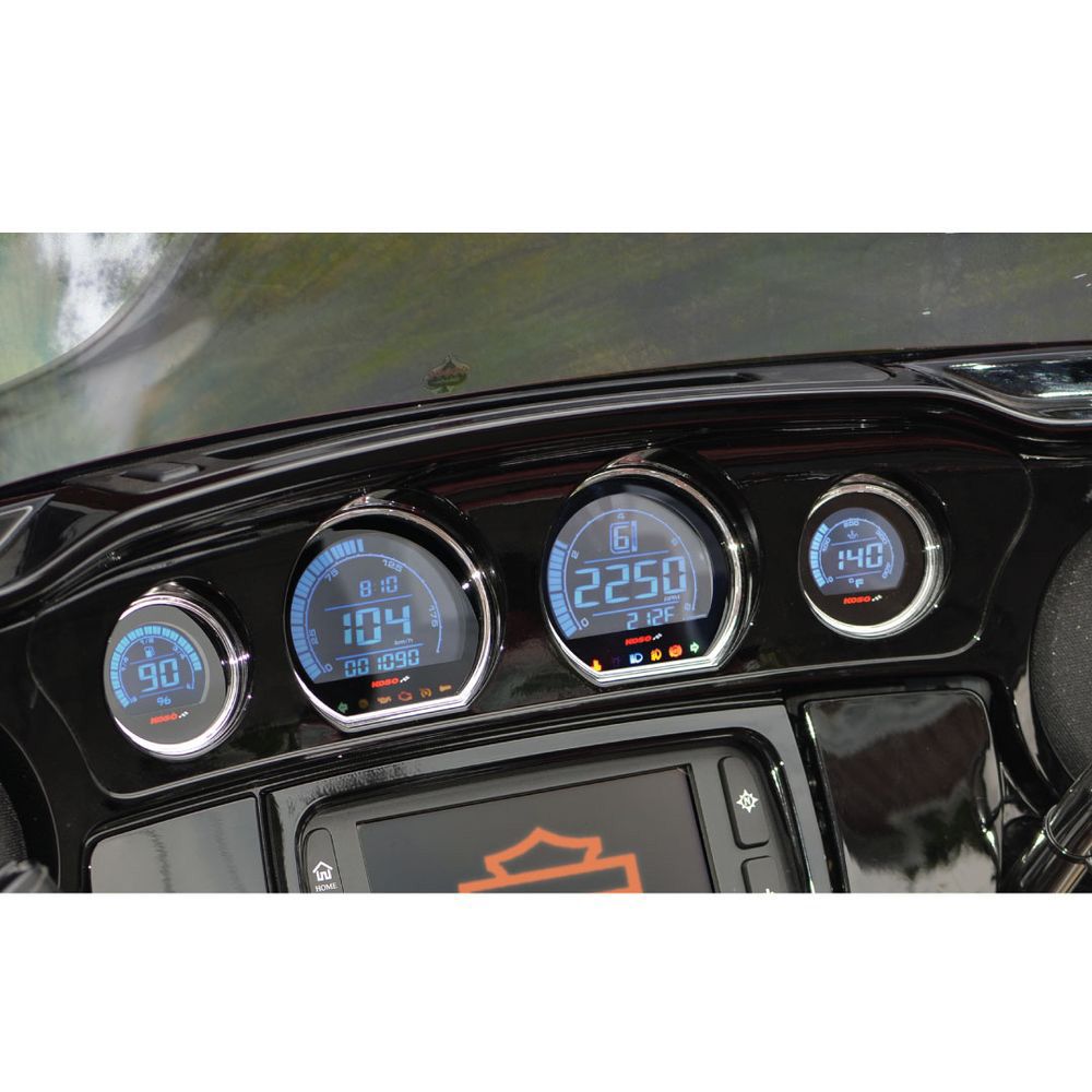 KOSO HD-03 | 4 Stück LCD-Kit (8 austauschbare Farben) | passend für Harley-Davidson® 2014-2023