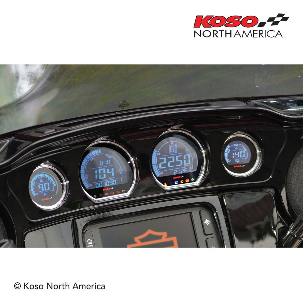 Koso HD-03 Set fuer Harley Davidson 2014-2020 (bestehend aus 4 Instrumenten)