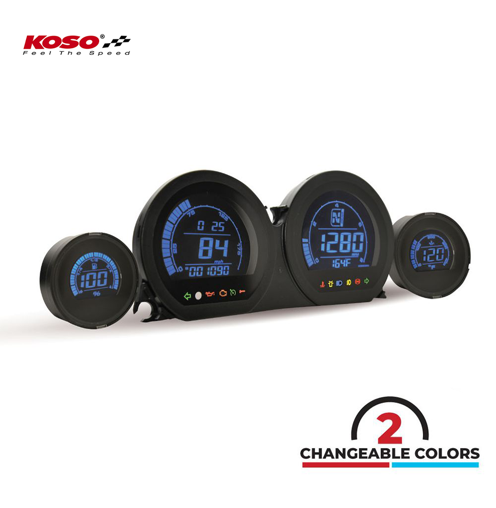 Koso HD-03 Set fuer Harley Davidson 2014-2020 (bestehend aus 4 Instrumenten)