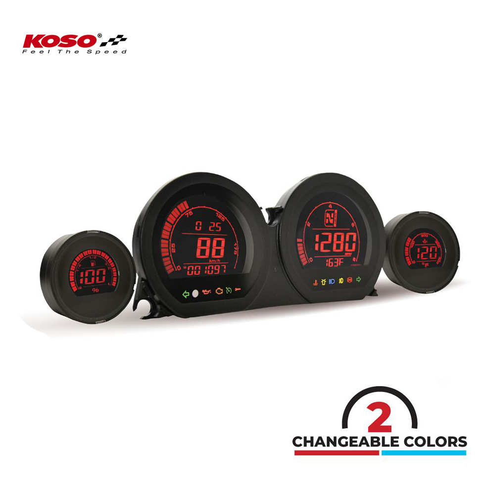 Koso HD-03 Set fuer Harley Davidson 2014-2020 (bestehend aus 4 Instrumenten)