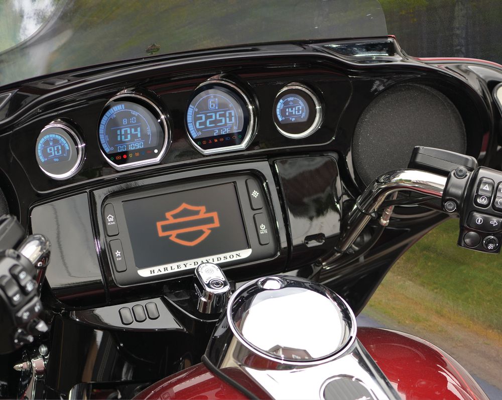 HD-06 passend für Harley Touring LED Instrument Kit for 2014-2020 Rot Schwarz