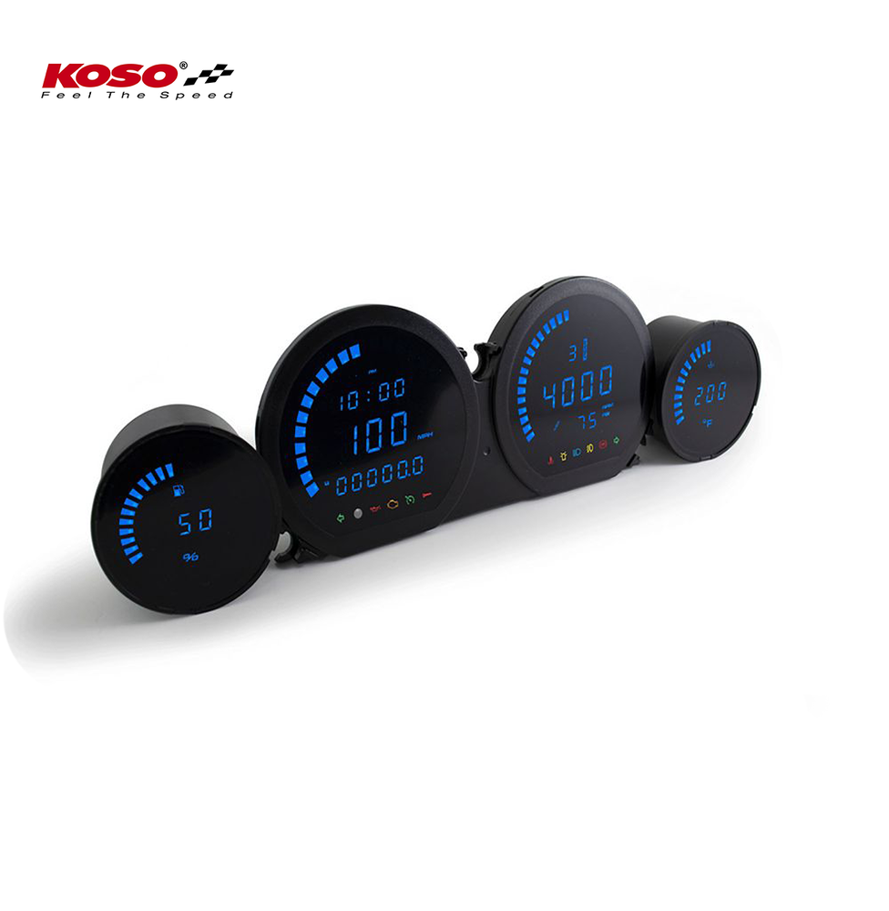 HD-06 passend für Harley Touring LED Instrument Kit für Modelle 2014-2021+ Blau Schwarz