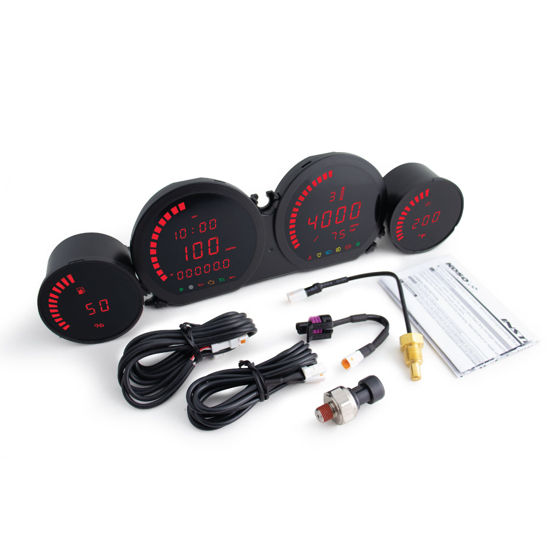 HD-06 passend für Harley Touring LED Instrument Kit for 2014-2020 Rot Schwarz
