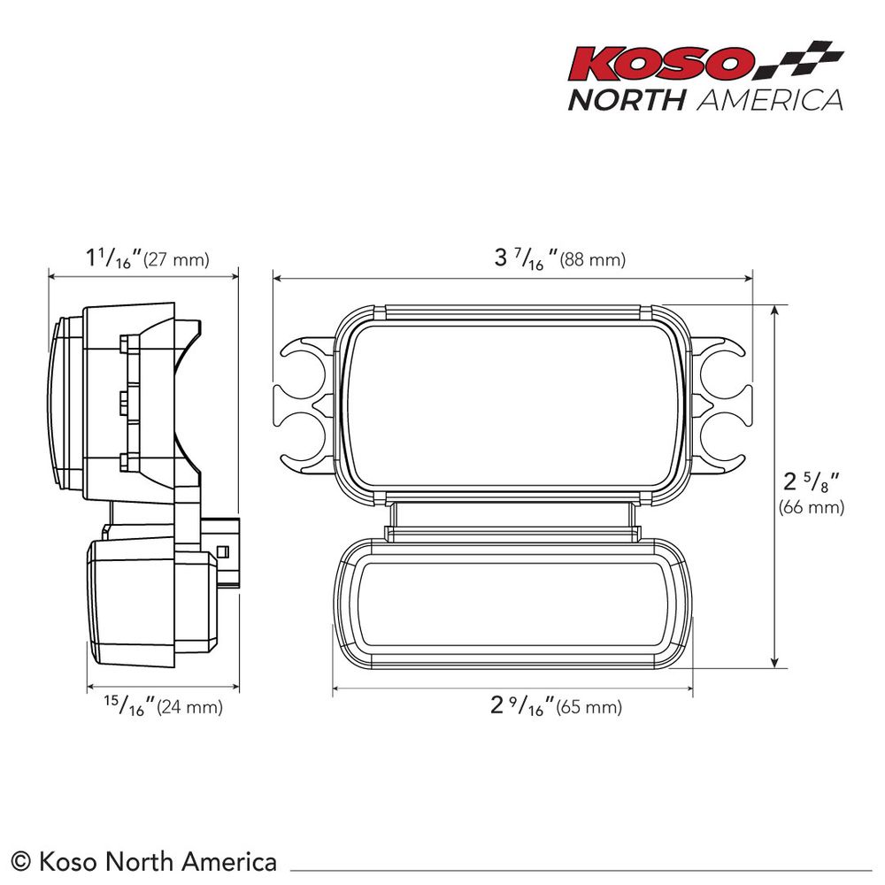 Koso D2 Multifunktions Meter passend für HD® 2004-2013 Dyna, Softail, 883