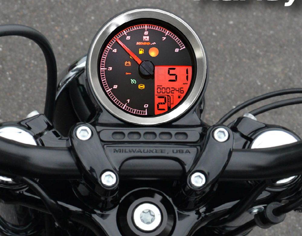 KOSO HD-01-04 for XL-883 & XL-1200 2014+ //Softail 2011+ // Dyna 2012+ silver edge
