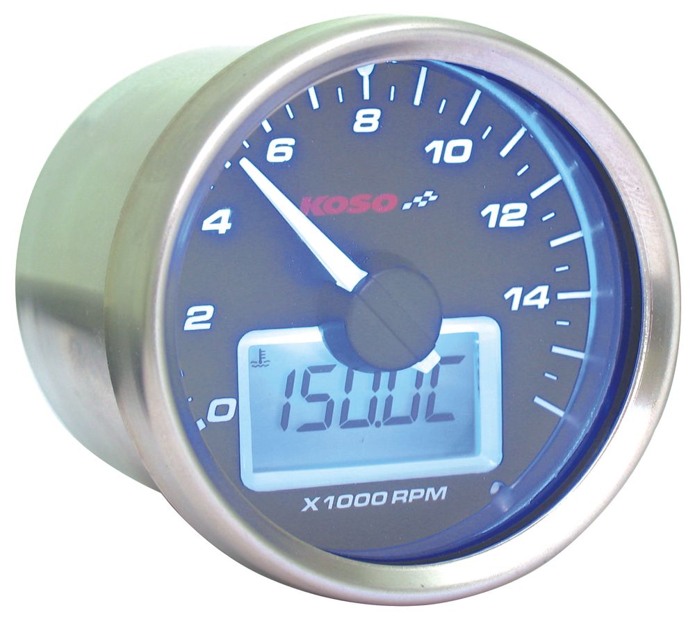Anleitung D55 GP Style Drehzahlmesser/Thermometer (max. 16000 U/min / max. 150°C / schwarz / blau be