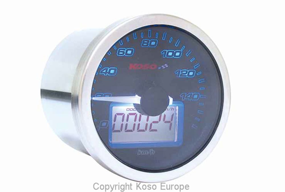 Instructions D55 Eclipse Style Speedometer (max. 160 kmh + mph/ Trip + Odo/ black)