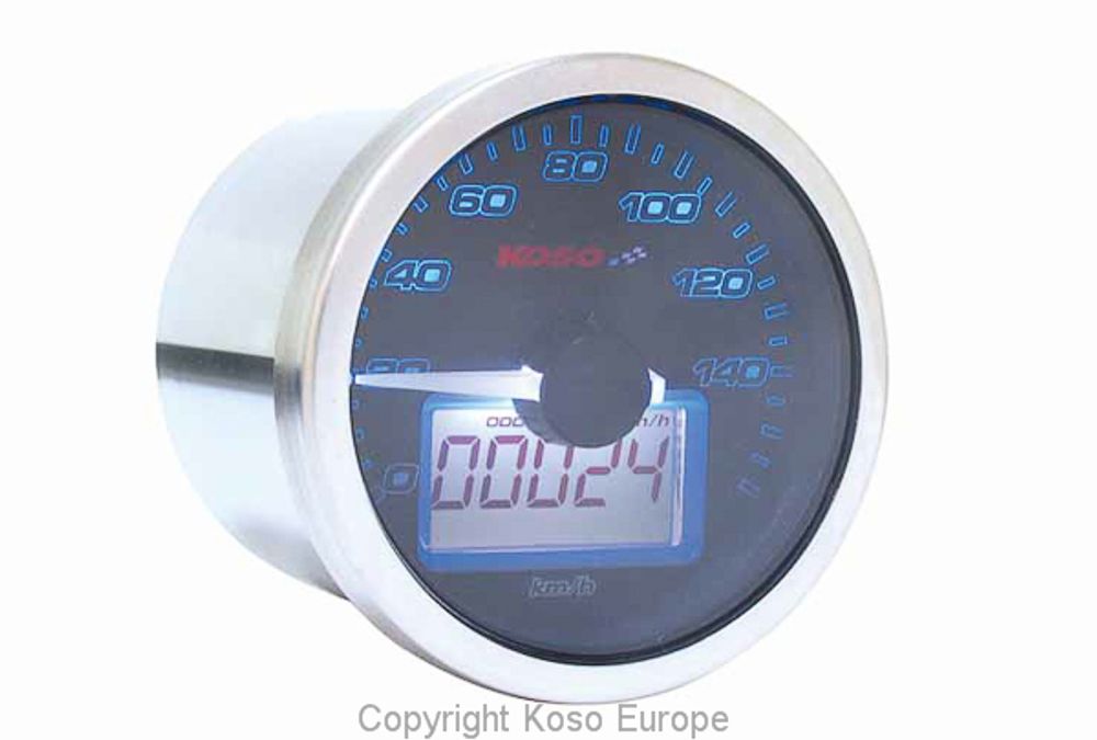 Anleitung D55 Eclipse Style Tachometer (max. 160 kmh + mph/ Trip + Odo/ schwarz)
