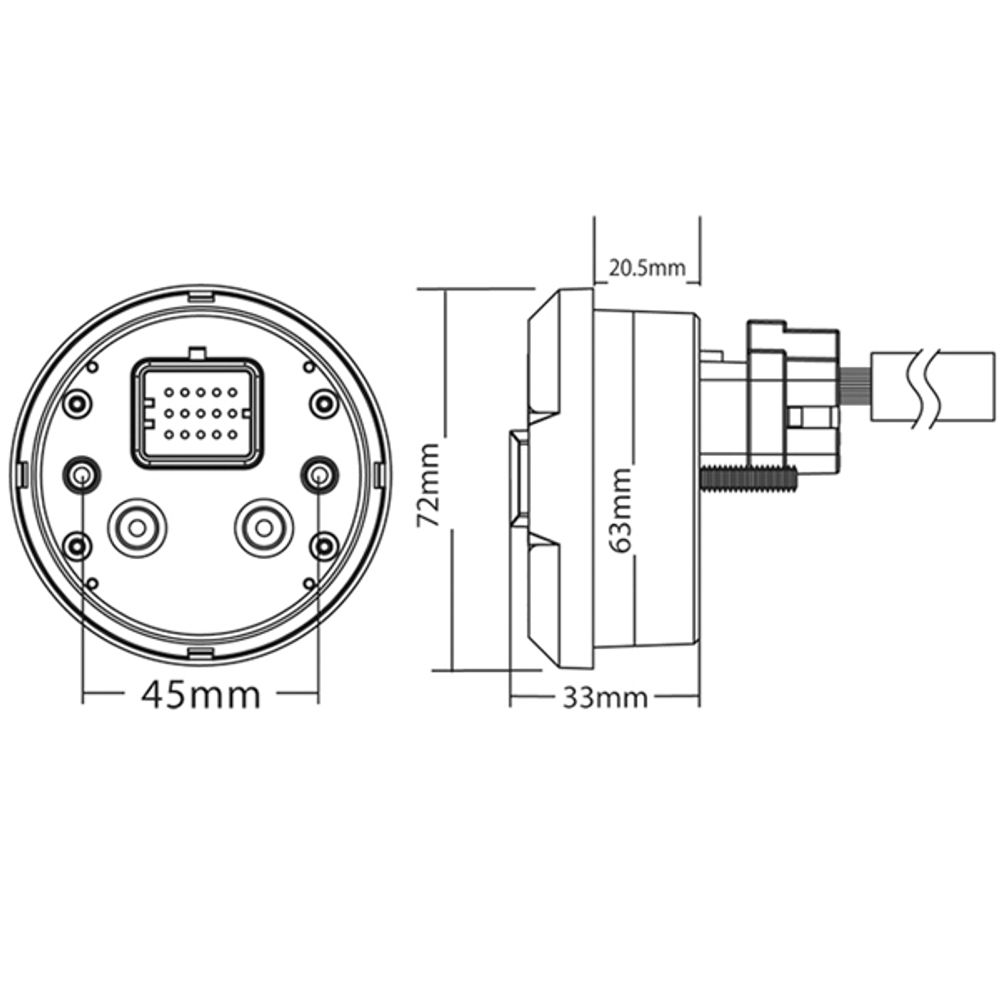 Anleitung D64 DL-03SR Tachometer & Drehzahlmesser + Signalleuchten (LCD Display) mit ABE/KBA