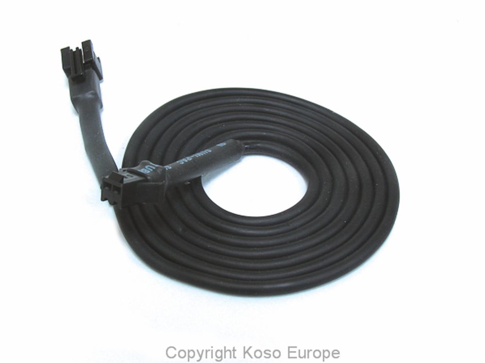 Kabel fuer Temperatursensor 1 Meter (schwarzer Stecker)