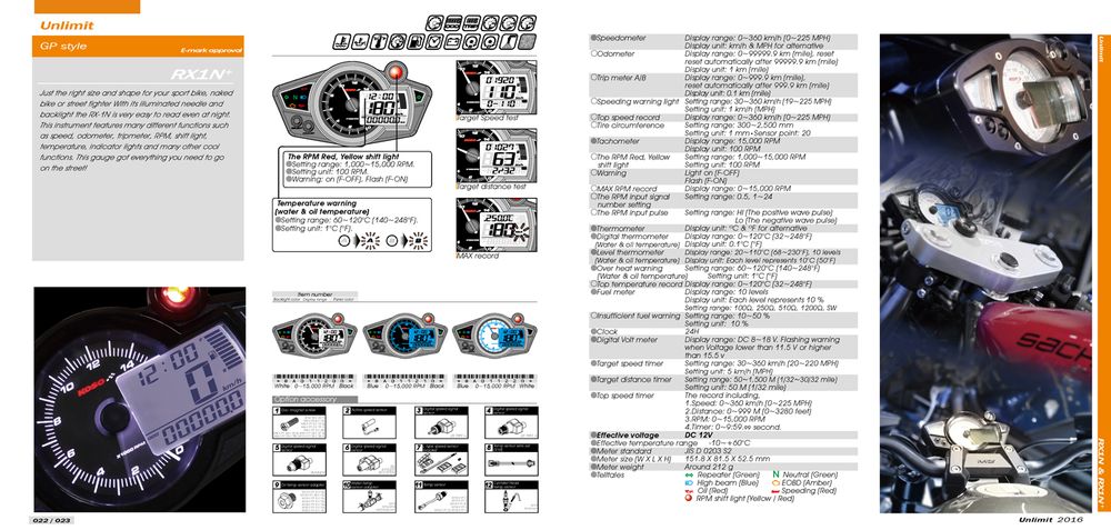 RX1N+ GP Style (black/blue illuminated) ABE
