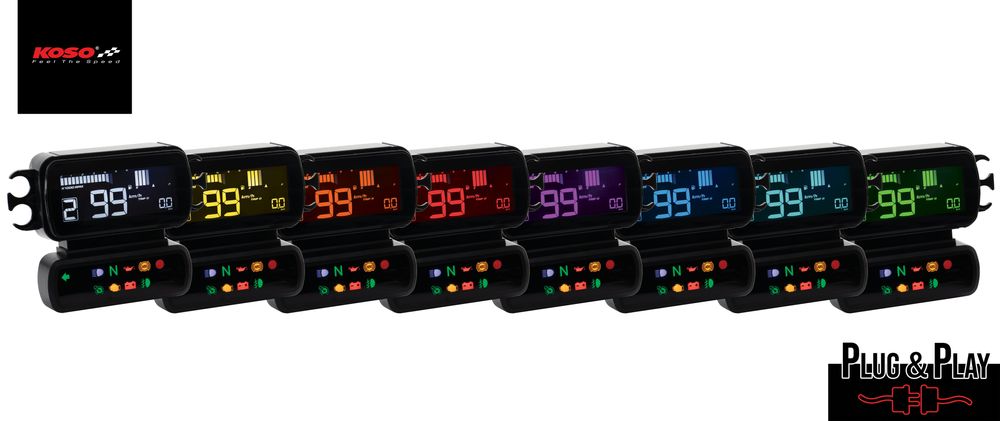 Koso D2 Multifunktions Meter universal