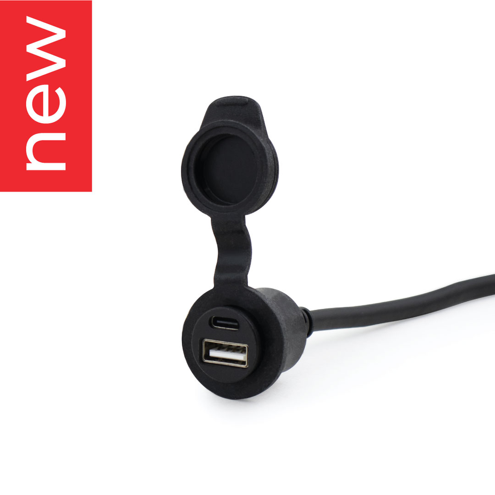 USB-Doppelladebuchse | Typ-C & Typ-A Adapter (Dual Quick Charge Funktion)