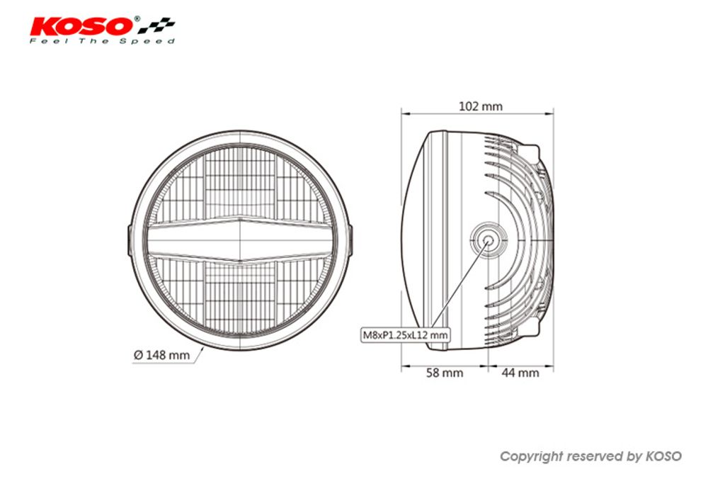 GH-01 Koso Frontlicht E-geprüft