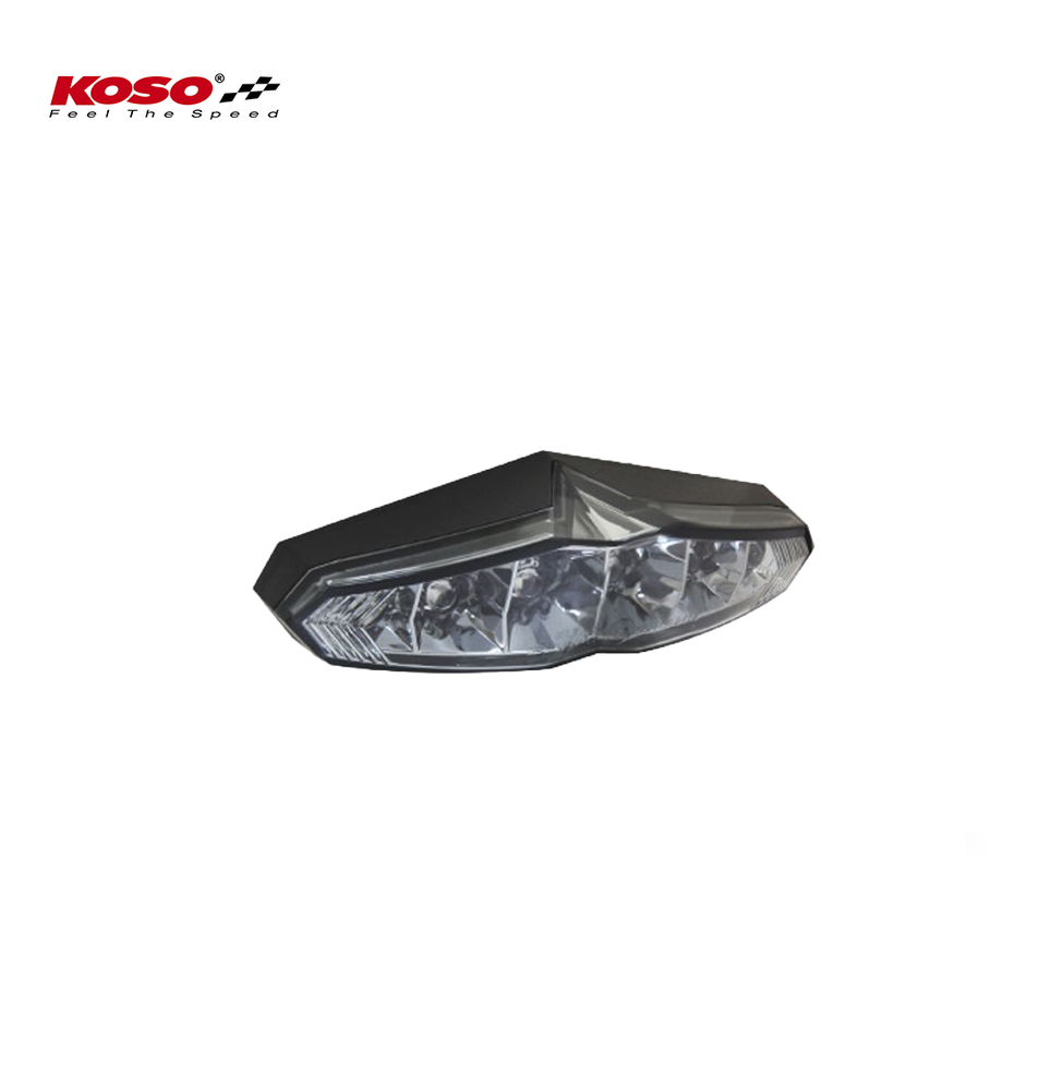 LED taillight - Koso Infinity with license plate lighting - smoked glass E-tested