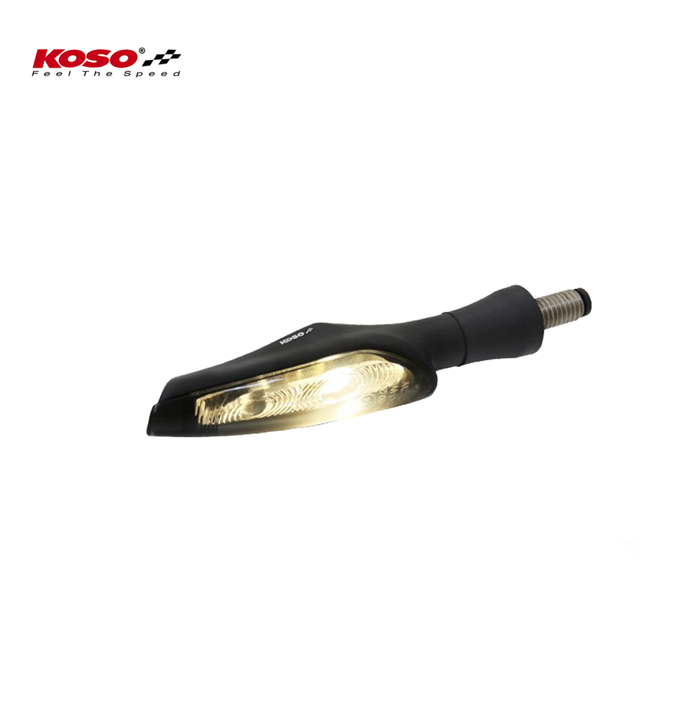 LED indicator Infinity-F, black, smoked glass, front position light E-tested