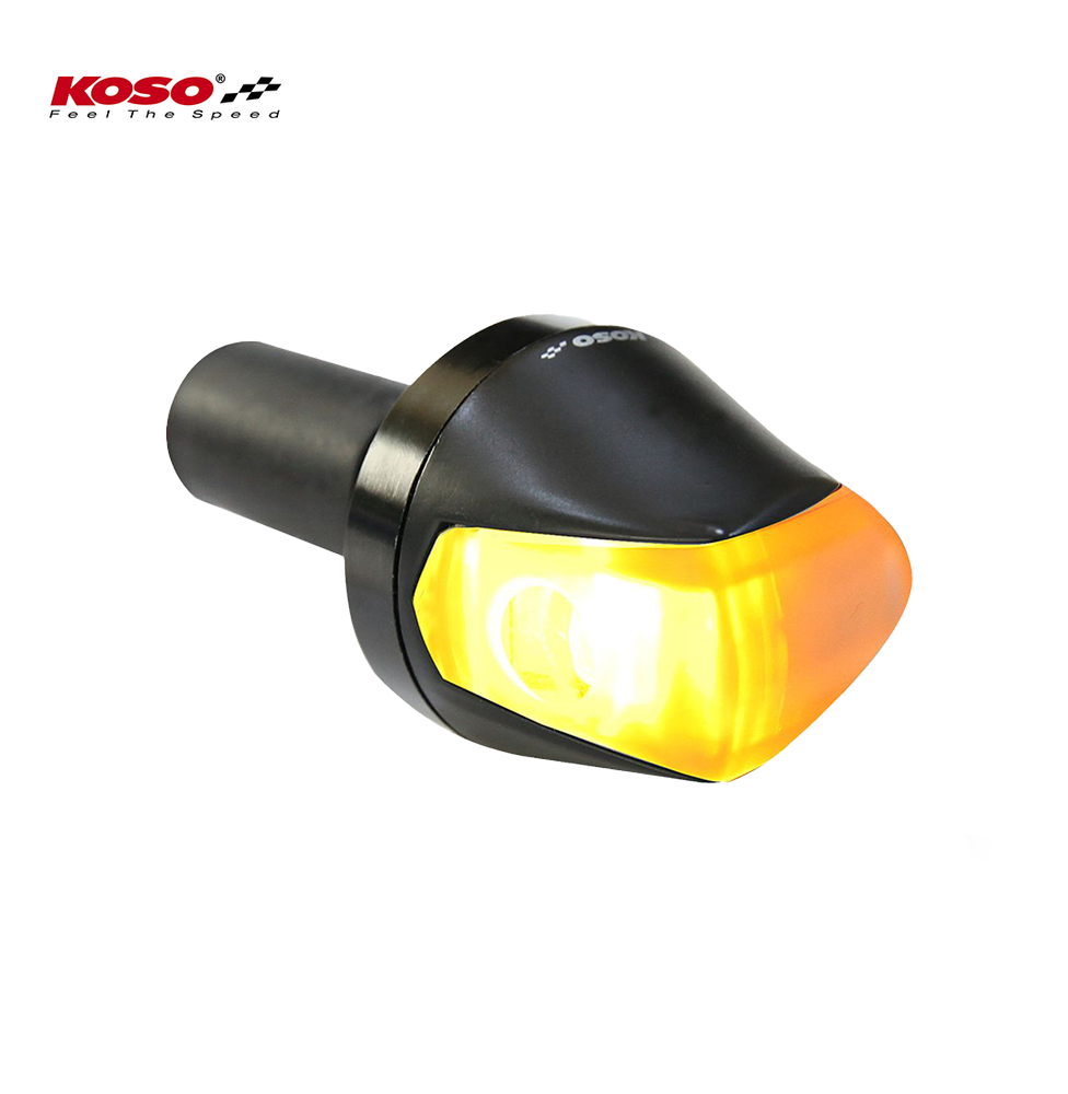 LED indicator Knight - handlebar end indicator, black, smoked lens E-tested