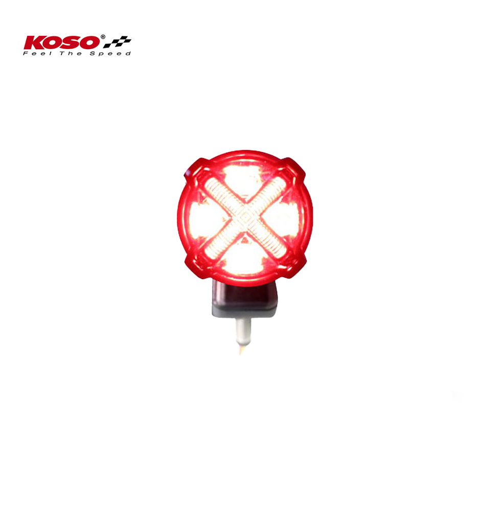 LED Rücklicht mit Bremslichtfunktion, GT-02S Klares Glas E-geprüft mit Halter