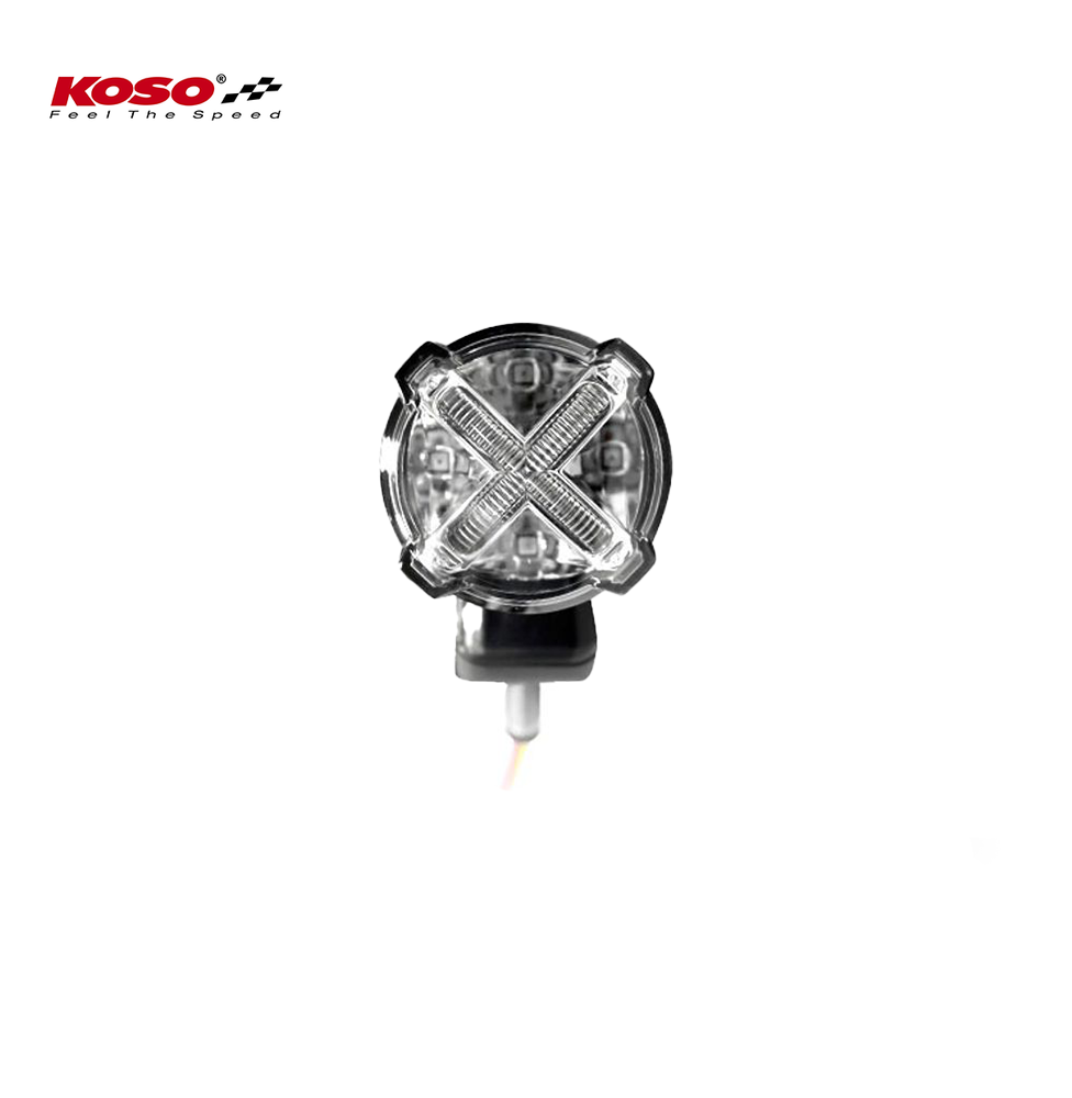 LED Rücklicht mit Bremslichtfunktion, GT-02S Klares Glas E-geprüft mit Halter