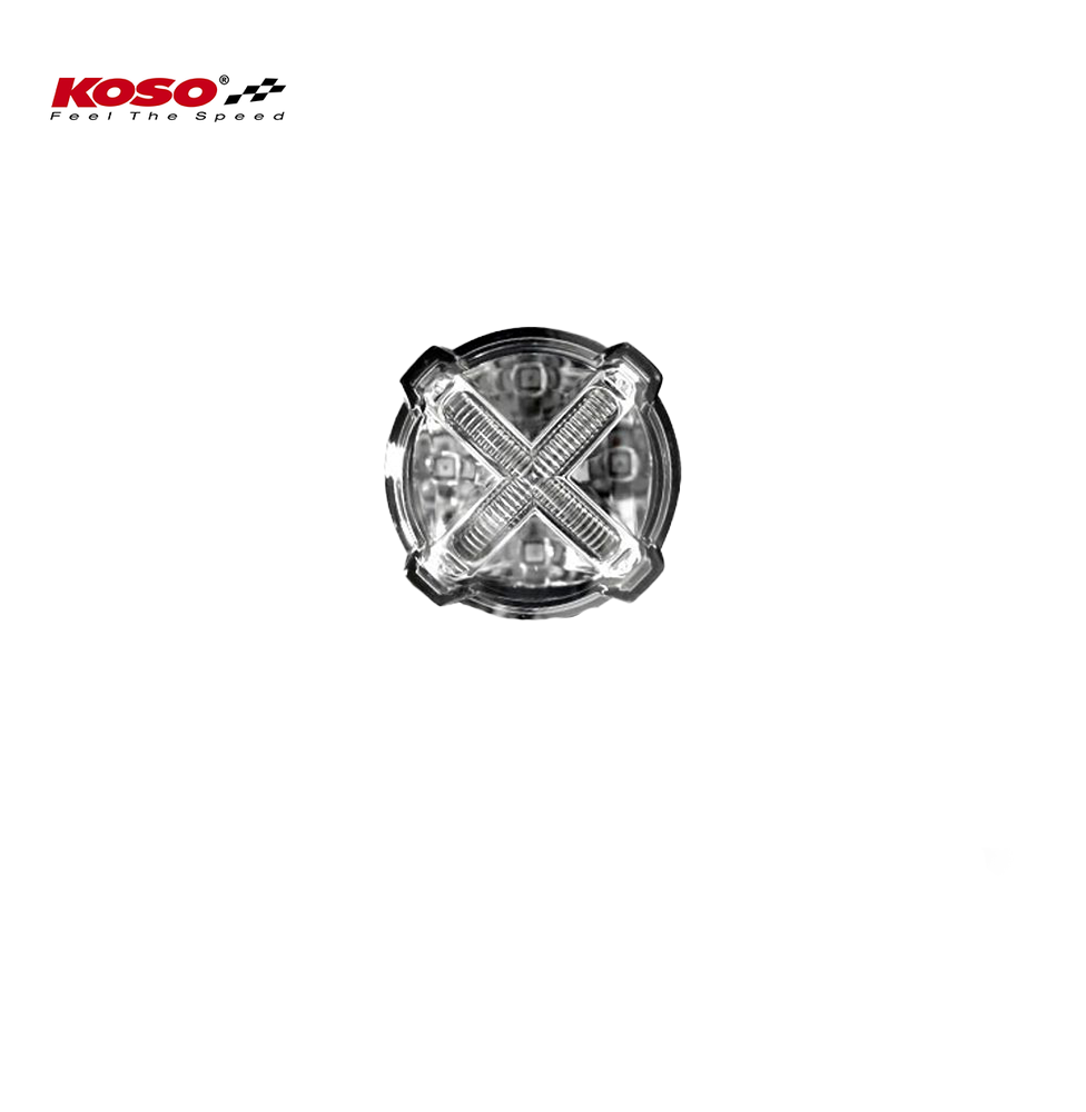 LED Rücklicht mit Bremslichtfunktion, GT-02S Klares Glas E-geprüft mit Halter