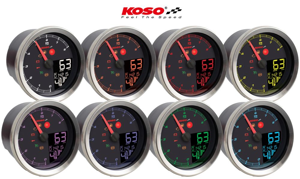 KOSO HD-01-04 for XL-883 & XL-1200 2014+ //Softail 2011+ // Dyna 2012+ silver edge