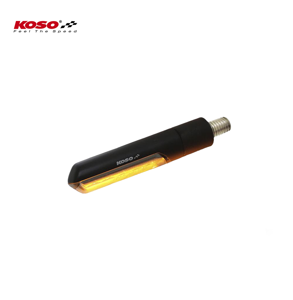 Koso LED indicator ELECTRO E-tested with running light function (black body/smoked glass)