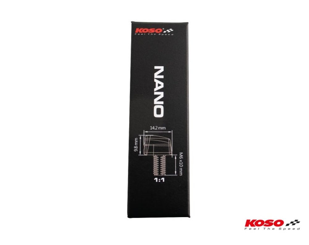 NANO LED Blinker + Rücklicht schwarz matt