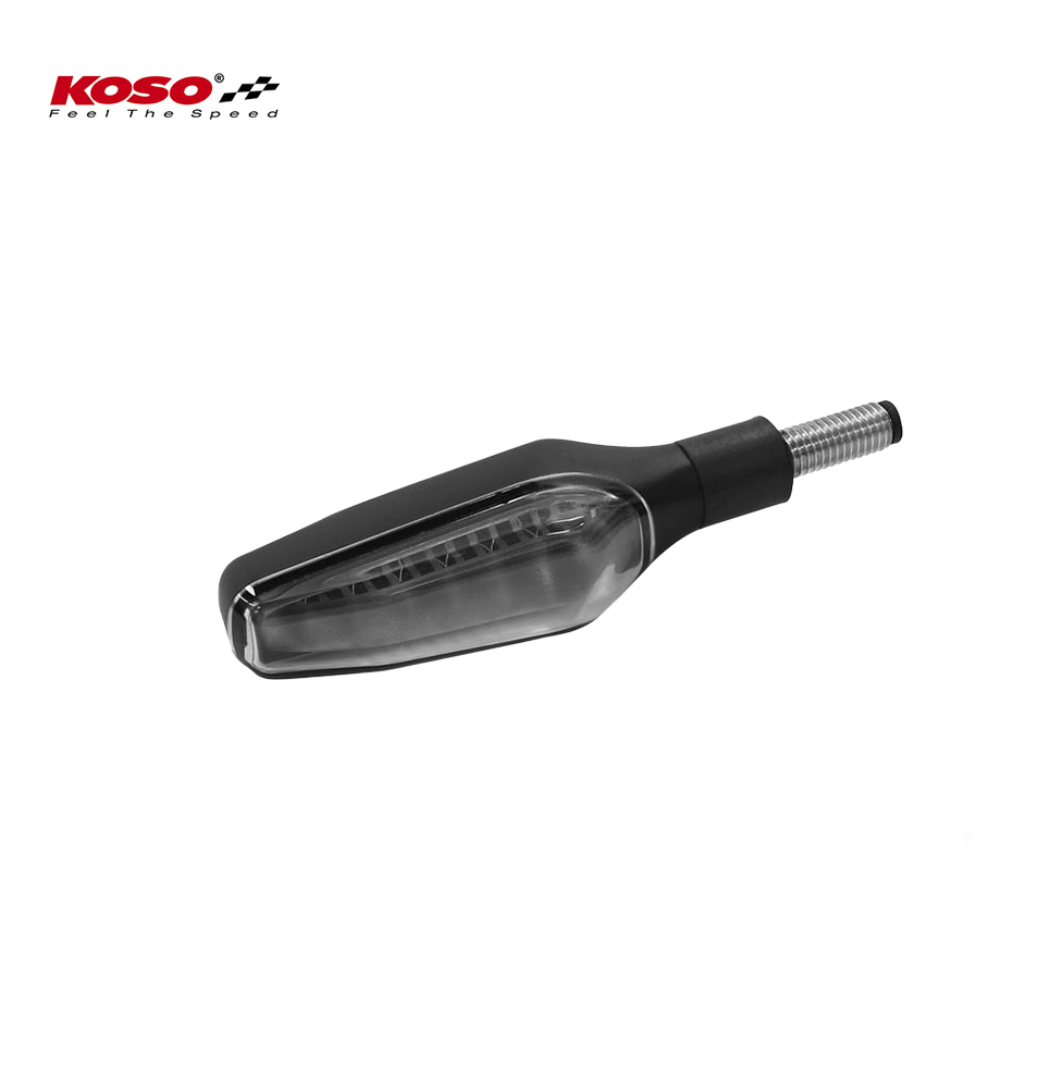 KOSO GW-04 indicators, E-approved, pair (2 pieces) tinted glass