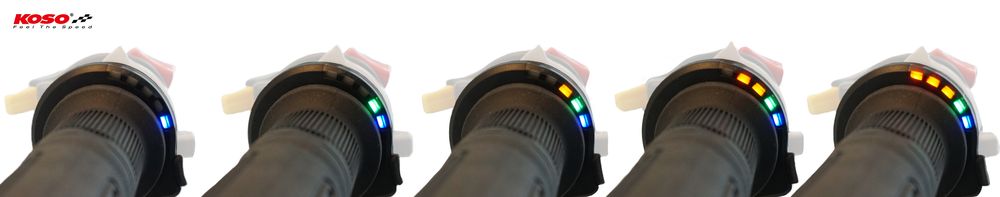 Heated grips 7/8 inch + 1 inch L=120mm K-Type switch - black + 10 cm
