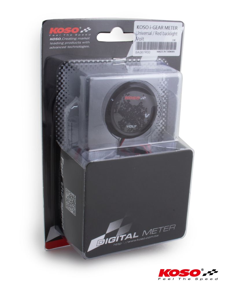 Koso Coin Voltmeter rote Anzeige